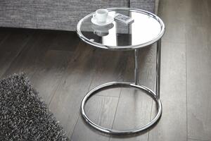 INVICTA stolik ART DECO chrom - metal, szkło