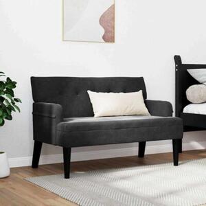 Sofa chesterfield aksamitna elegancja w kolorze czarnym 2-osobowa