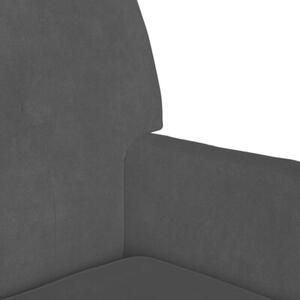 Sofa chesterfield aksamitna elegancja w kolorze czarnym 2-osobowa