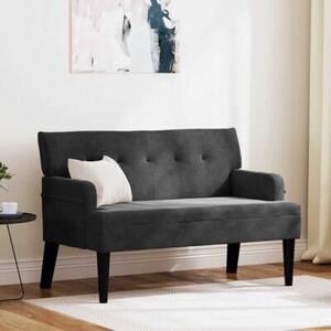Sofa chesterfield aksamitna elegancja w kolorze czarnym 2-osobowa