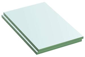 Półki, 2 szt., panel bezbarwnego szkła, 20 x 12 cm