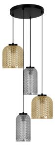 Wisząca lampa beżowo-grafitowa M1-P60