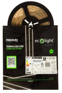 Taśma LED COB 480 9W/m 6000K 990lm/m 12V hermetyczna IP67 5m Ecolight