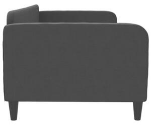 Sofa z funkcją spania, czarna, 90x190 cm, obita tkaniną