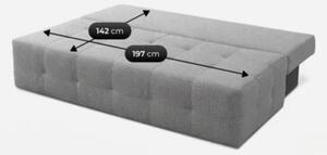 Sofa Rozkładana Kanapa z Funkcją Spania Dwuosobowa Do Salonu Szara MORANA