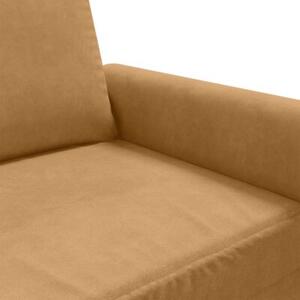 Sofa 2-osobowa, brÄ zowy, 120 cm, tapicerowana aksamitem