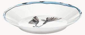 Komplet talerzy głębokich z porcelany kostnej Midnight Flowers, 2 elem