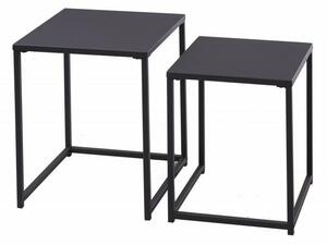 INVICTA zestaw stolików DURA czarne - metal