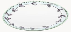 Komplet talerzy śniadaniowych z porcelany kostnej Midnight Flowers, 2 elem