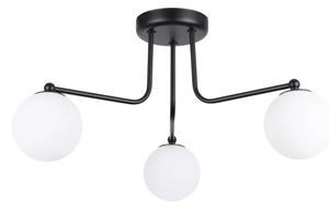 Czarna lampa sufitowa z 3 kloszami B6-M61