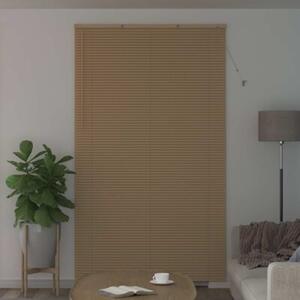 Żaluzja wenecka pvc jasnobrązowa 213 x 160 cm z drążkiem obrotowym i akcesoriami montażowymi