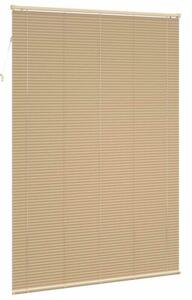 Żaluzja wenecka pvc jasnobrązowa 213 x 160 cm z drążkiem obrotowym i akcesoriami montażowymi
