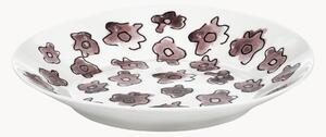 Komplet talerzy głębokich z porcelany kostnej Midnight Flowers, 2 elem
