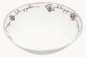 Komplet miseczek z porcelany kostnej Midnight Flowers, 2 elem