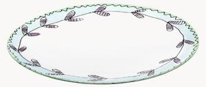 Komplet talerzy z porcelany kostnej Midnight Flowers, 2 elem
