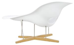 Fotel BIRD biały - włókno szklane, drewno, metal