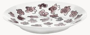 Komplet talerzy głębokich z porcelany kostnej Midnight Flowers, 2 elem