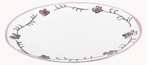 Komplet talerzy z porcelany kostnej Midnight Flowers, 2 elem