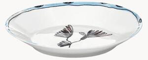 Komplet talerzy głębokich z porcelany kostnej Midnight Flowers, 2 elem