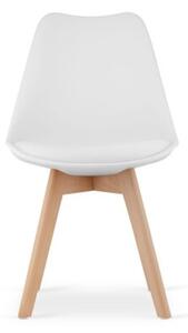 Zestaw stół okrągły KAMI 80cm + 4 krzesła MARK białe
