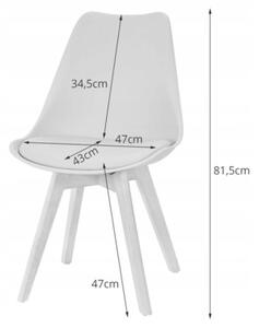 Zestaw stół okrągły KAMI 80cm + 4 krzesła MARK białe