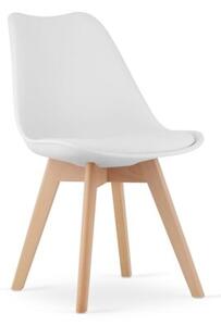 Zestaw stół okrągły KAMI 80cm + 4 krzesła MARK białe