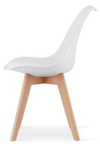 Zestaw stół okrągły KAMI 80cm + 4 krzesła MARK białe