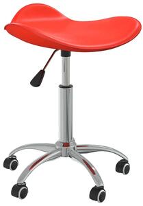 Czerwony minimalistyczny taboret obrotowy K6-H50