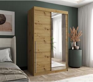 Szafa przesuwna z lustrem Garderoba SIMA T2 120 artisan + u. srebrny
