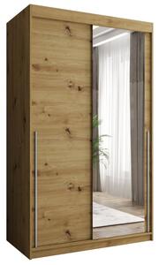 Szafa przesuwna z lustrem Garderoba SIMA T2 120 artisan + u. srebrny