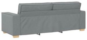 Sofa 3-osobowa jasnoszara 180 cm tkanina