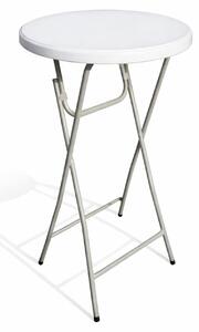Stół koktajlowy składany Ø 60 cm, wysokość 110 cm - Biały