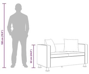 Sofa 2-osobowa ze skÃ³ry syntetycznej, biaÅa