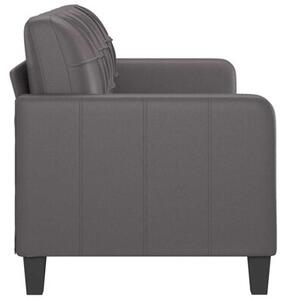 Sofa, 3-osobowa szara, 180 cm, sztuczna skÃ³ra