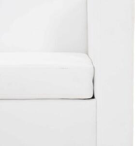Sofa 2-osobowa ze skÃ³ry syntetycznej, biaÅa