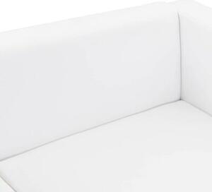 Sofa 2-osobowa ze skÃ³ry syntetycznej, biaÅa