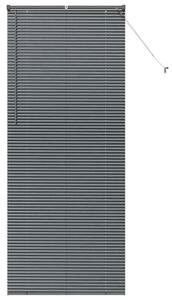 Nowoczesne żaluzje weneckie ciemnoszare z aluminium 220 x 90 cm