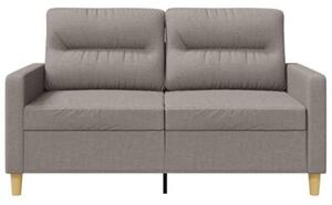 Sofa 2-osobowa, kolor taupe, 120 cm, tapicerowana tkaninÄ