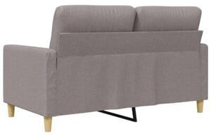 Sofa 2-osobowa, kolor taupe, 120 cm, tapicerowana tkaninÄ