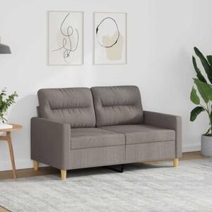 Sofa 2-osobowa, kolor taupe, 120 cm, tapicerowana tkaninÄ