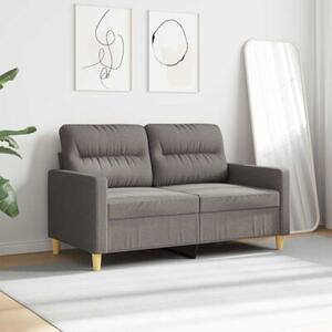Sofa 2-osobowa, kolor taupe, 120 cm, tapicerowana tkaninÄ