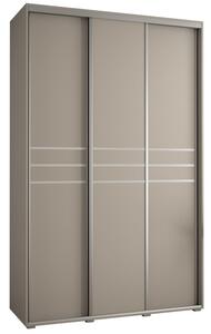 Szafa przesuwna wysoka Dakota 10 150, gł. 60 cm kaszmir + kaszmir + srebrny
