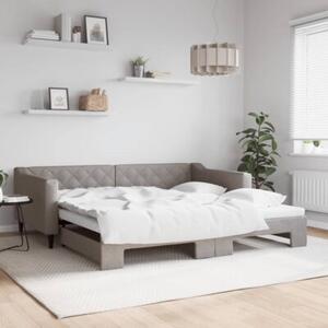 Sofa rozsuwana, kolor taupe, 100x200 cm, tkanina