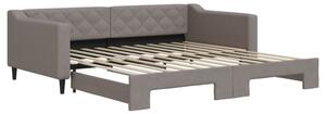 Sofa rozsuwana, kolor taupe, 100x200 cm, tkanina