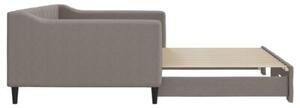 Sofa rozsuwana, kolor taupe, 100x200 cm, tkanina