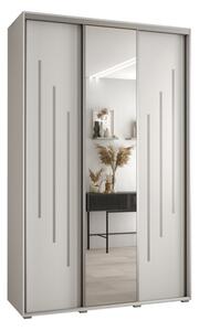 Szafa przesuwna wysoka Davos 9 160, gł. 60 cm biały + biały + srebrny