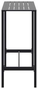 Stolik barowy, czarny, 100x50x110 cm, malowana proszkowo stal