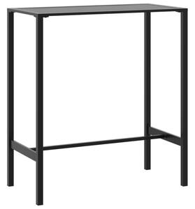Stolik barowy, czarny, 100x50x110 cm, malowana proszkowo stal