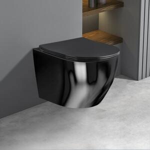 Miska WC HYDROSAN MIZU-BL-RIM-03 Owalny Czarny połysk