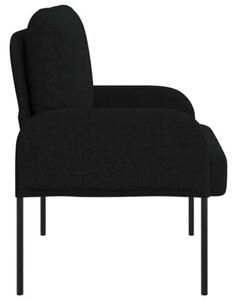 Nowoczesna czarna sofa z zaokrÄ glonymi poduszkami i minimalistycznym stylem